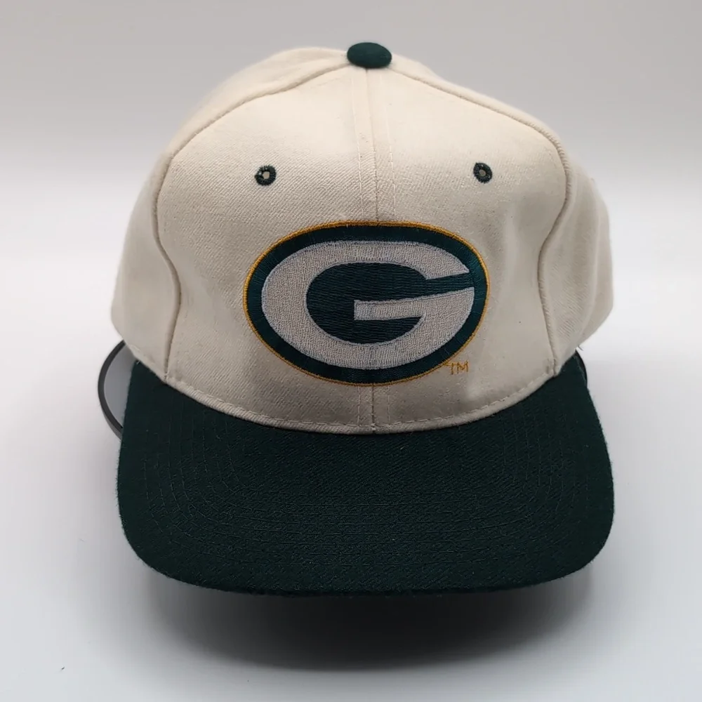 Starter| NWT NFL Vintage White Green Bay Packers Wool Sports Cap Snap Back - Picture 4 of 15